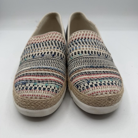 Bobs Skechers Slip On Shoes Womens Sz 7.5 Beige Multicolor Slip On Wedge Loafers - Picture 4 of 11